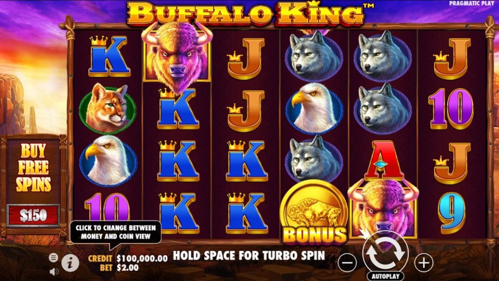 Screenshot of the online slot Buffalo King from Pragmatic Play