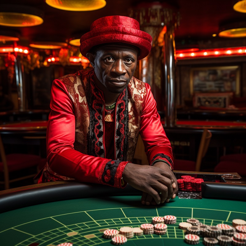 Nigerian Man Playing Roulette