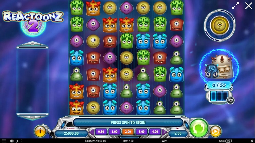 Screenshot of Reactoonz 2 from Play N GO
