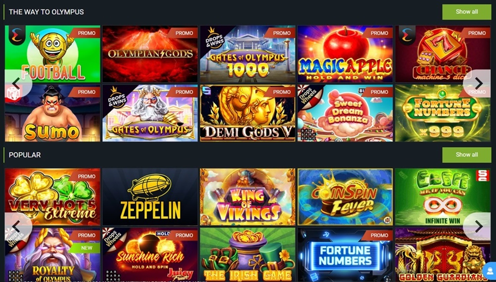 Slot selection at 1xbet Nigeria