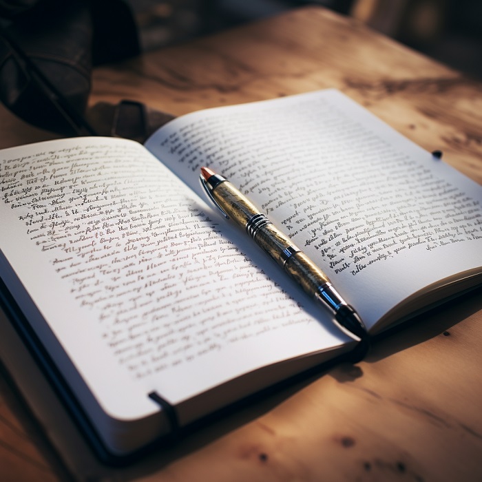 Notebook and pen